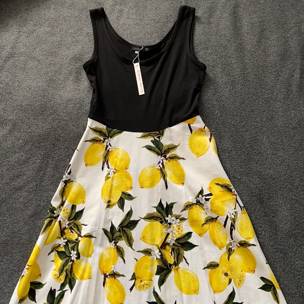 Women's Scoop Neck Floral Print Swing Casual Dress